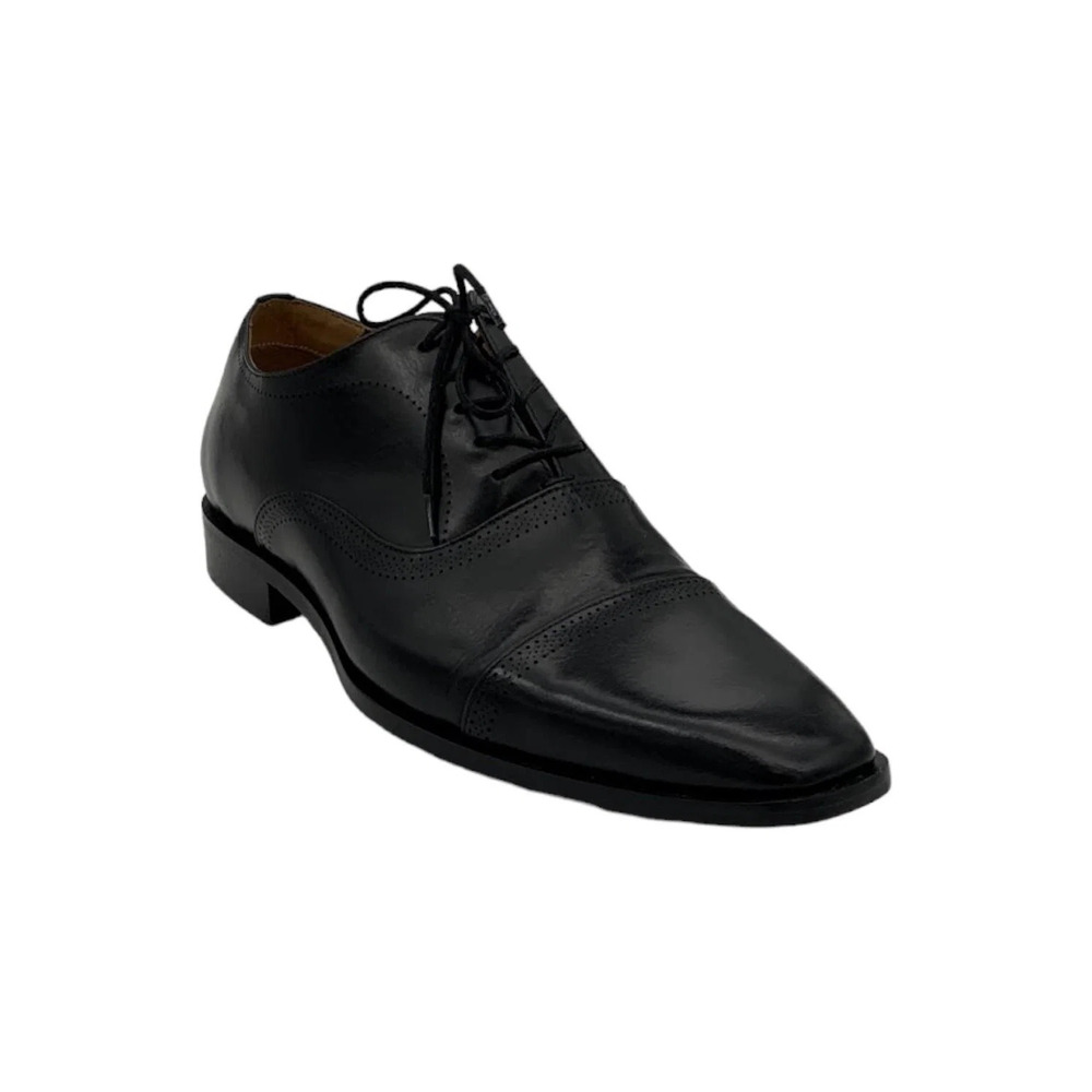 Flag LTD. Men's Noble Cap Toe Dress Shoes Black - Medium
